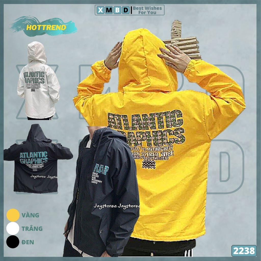 Áo Khoác Dù Nam Nữ Chất Siêu Đẹp Hàng (2Lớp) Jackets ATLANTI.C Hàng Unisex RAP AG - AK2238