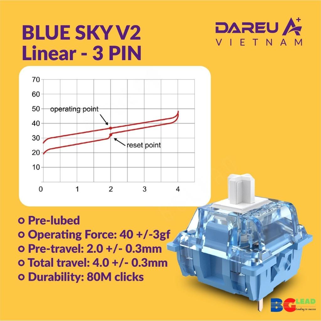 Giá siêu sốc Bán lẻ Switch thay nóng cho bàn phím cơ DAREU customized & pre-lubed switchs VIOLET GOLD| BLUE SKY