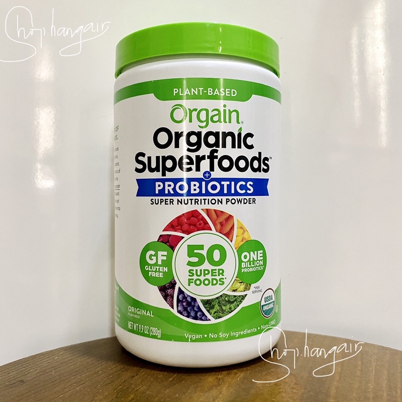 Bột siêu dinh dưỡng hỗ trợ tiêu hóa và miễn dịch Orgain Organic Superfoods Probiotics super nutrition original flavored