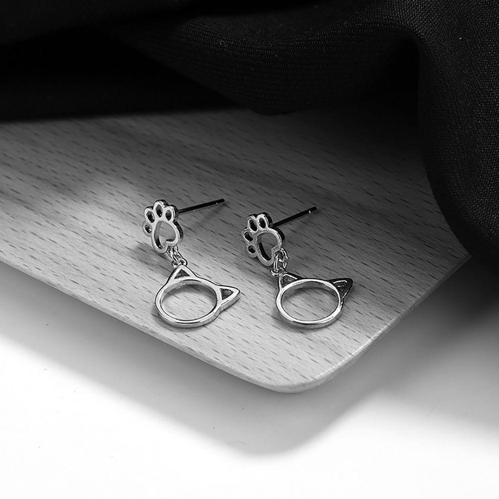 Bông Tai Hình Mèo Xinh Xắn Phong Cách Hàn Quốc Cho Nữ 2Lip