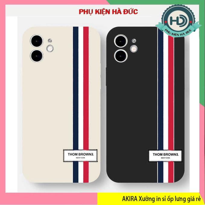 Ốp lưng iphone 14/14pro/14plus/14promax Thom brown lệch D06 dẻo mềm cạnh vuông bảo vệ camera Akira case