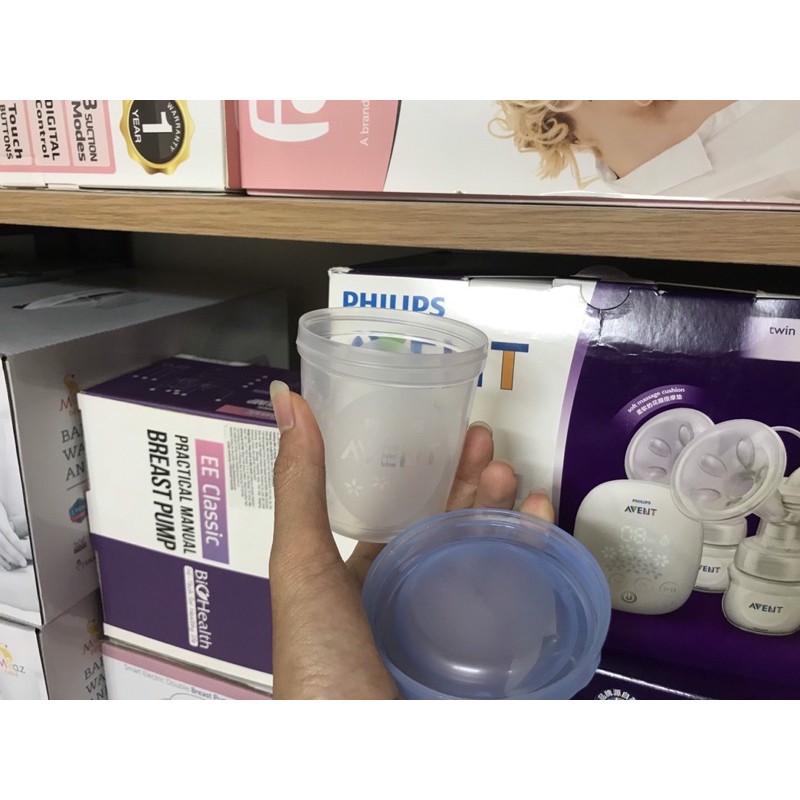 Cốc trữ sữa Avent dung tích 180ml,240ml kèm nắp 1 cốc