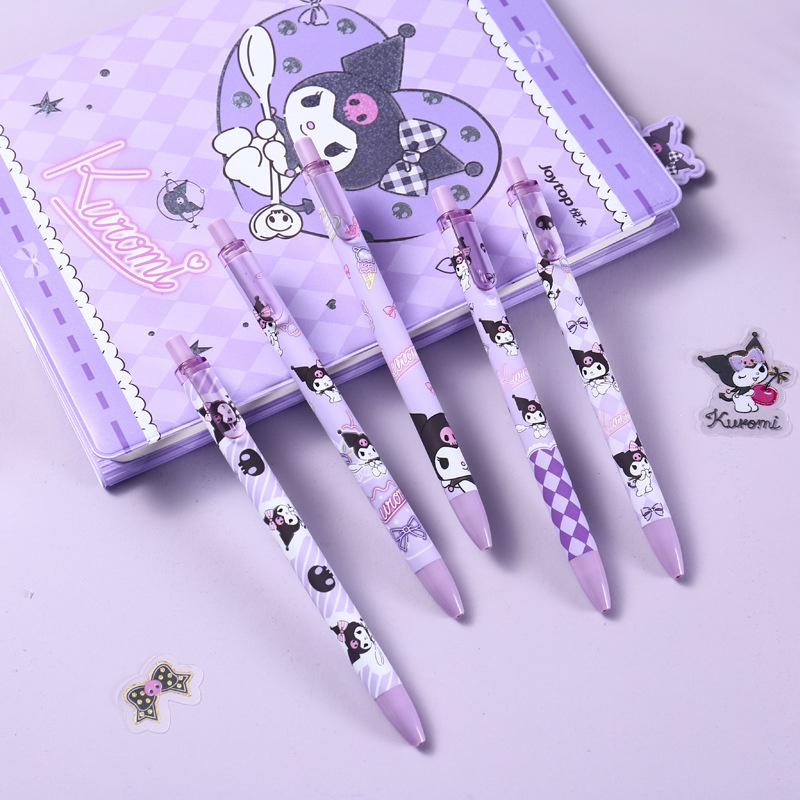 SANRIO Set 5 Bút Mực Gel Ngòi 0.5mm Hình Kuromi Melody Dễ Thương