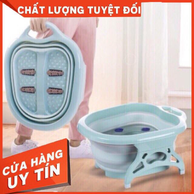 [XẢ KHO+FREE SHIP] Chậu ngâm chân masage Thông minh gấp gọn. Gồm 4 con lăn matxa chân