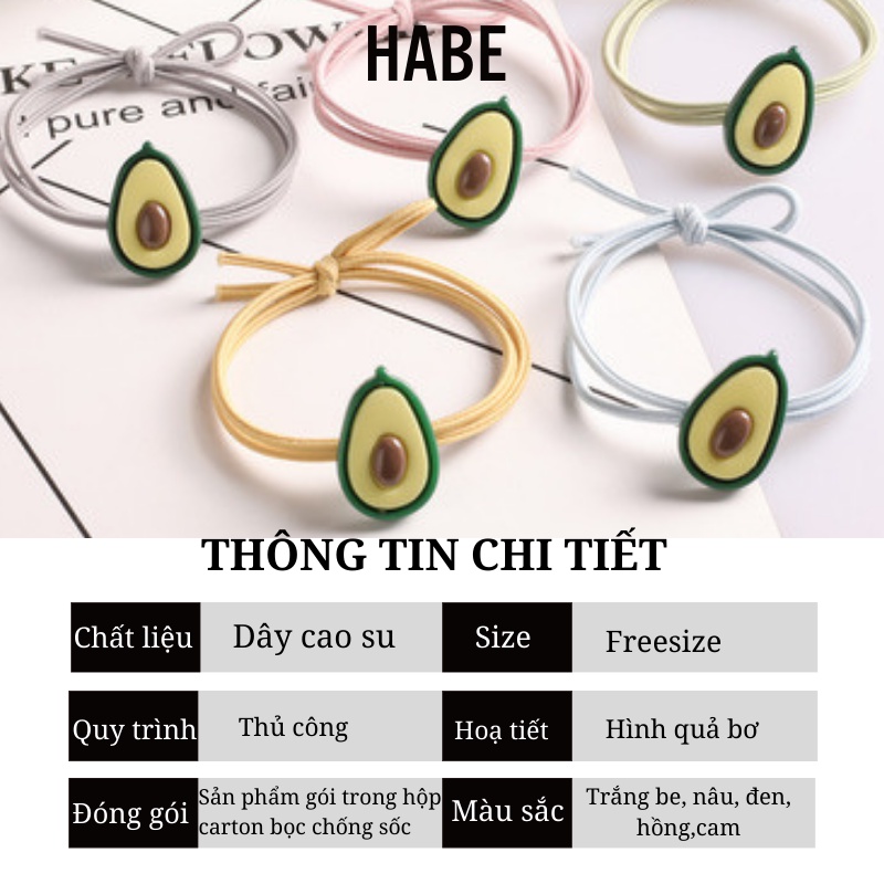 Dây buộc tóc quả bơ giá rẻ đẹp, chun buộc tóc cute , bền đẹp