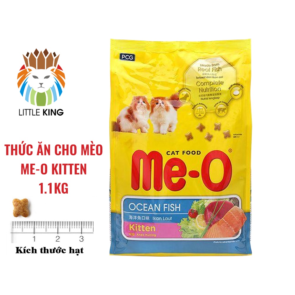 Thức ăn cho mèo con dưới 1 tuổi Me-O Kitten gói 1.1kg, thức ăn hạt cho mèo giá rẻ Little King pet shop