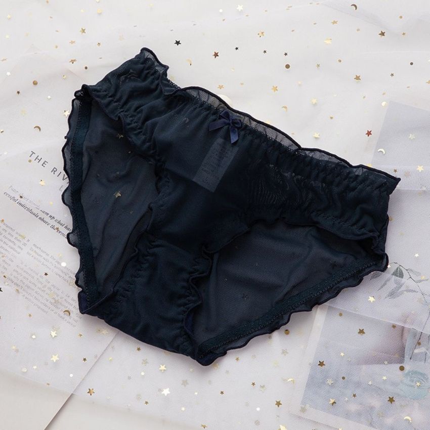 Quần lót nữ dễ thương đính nơ siêu gợi cảm vải ren mềm mại kháng khuẩn L136