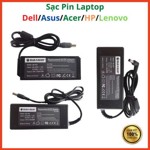 Sạc pin laptop các dòng máy Dell, Acer, HP, Asus, Lenovo chính hãng giá rẻ
