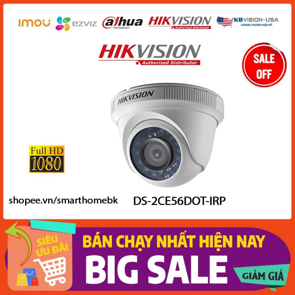 Camera HIKVISON DS-2CE56D0T-IRP - 2MP hồng ngoại 20m vỏ nhựa, bảo hành 2 năm