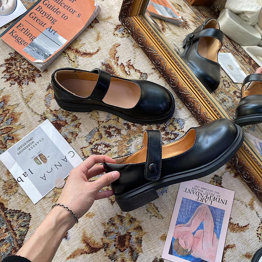 Giày Da Thiết Kế Thời Trang Nữ Kiểu Retro | BigBuy360 - bigbuy360.vn