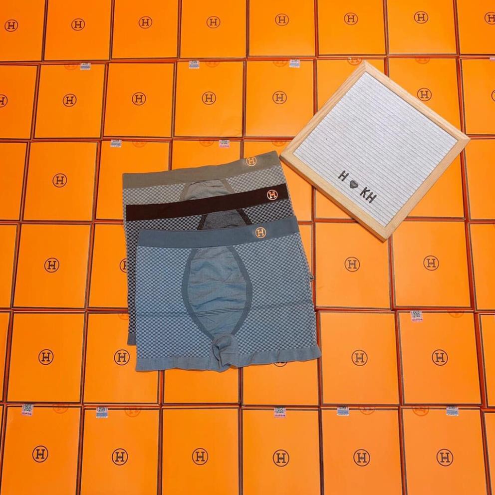 Quần sịp nam (hộp 3 quần) lót boxer nam vải sợi tre freesize 45-75kg