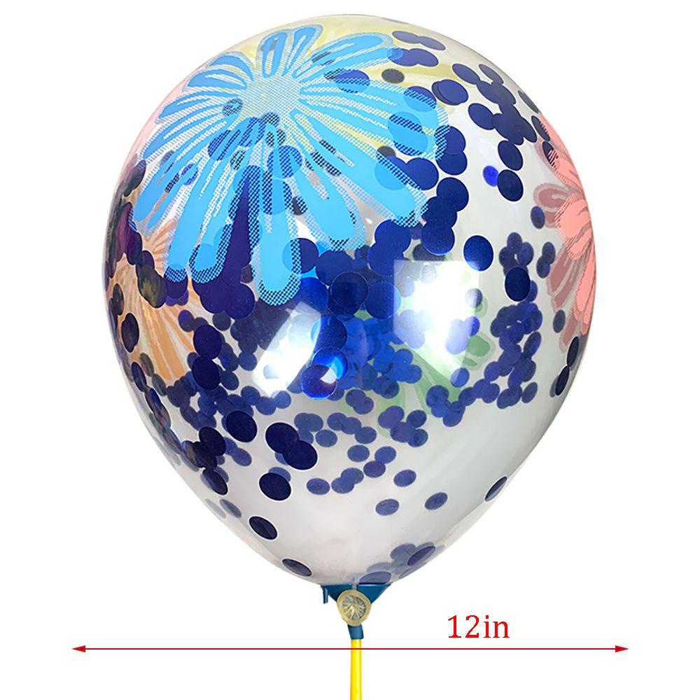 LLOYD Set 10 Bong Bóng Cao Su Latex In Họa Tiết Hoa Kèm Que Gắn Bong Bóng Trang Trí Tiệc Sinh Nhật Cho Bé