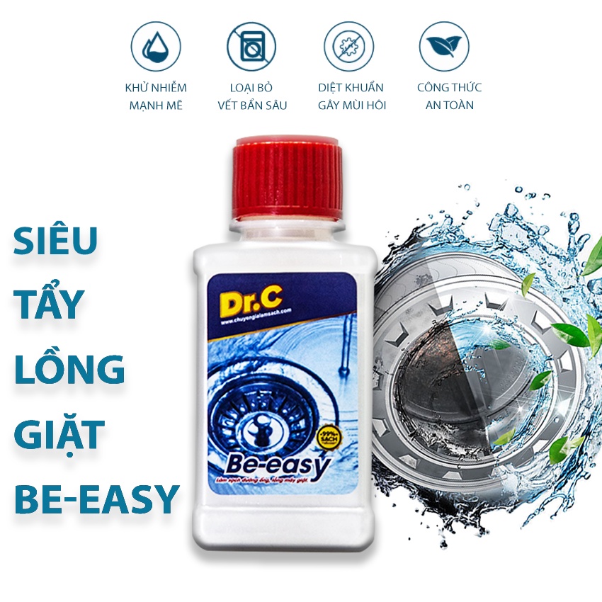 Bột Thông Tắc Đường Ống, Vệ Sinh Lồng Giặt Cao Cấp, Tẩy Sạch Cặn Bẩn Dr.C - Be-easy - 100G NGHIỆN NHÀ