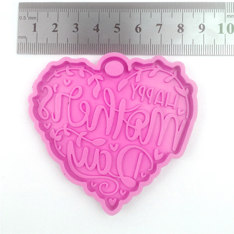 Khuôn Làm Móc Khóa Hình Chữ Happy Mother 'S Day Bằng Nhựa Epoxy UV Lấp Lánh DIY