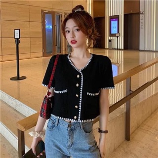 Áo len cộc tay dáng lửng hot 2020