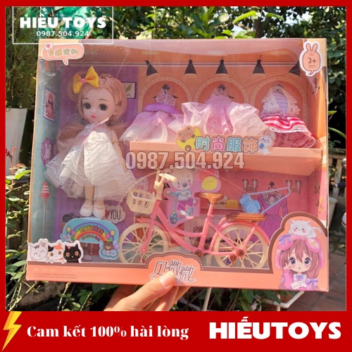 Búp Bê  BJD 16cm Có Khớp  Kèm Váy Phụ Kiện Đẹp Xinh Xắn Dễ Thương  Đồ Chơi Cho Bé Gái