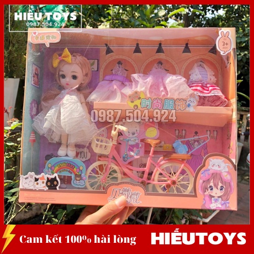 Búp Bê  BJD 16cm Có Khớp  Kèm Váy Phụ Kiện Đẹp Xinh Xắn Dễ Thương  Đồ Chơi Cho Bé Gái