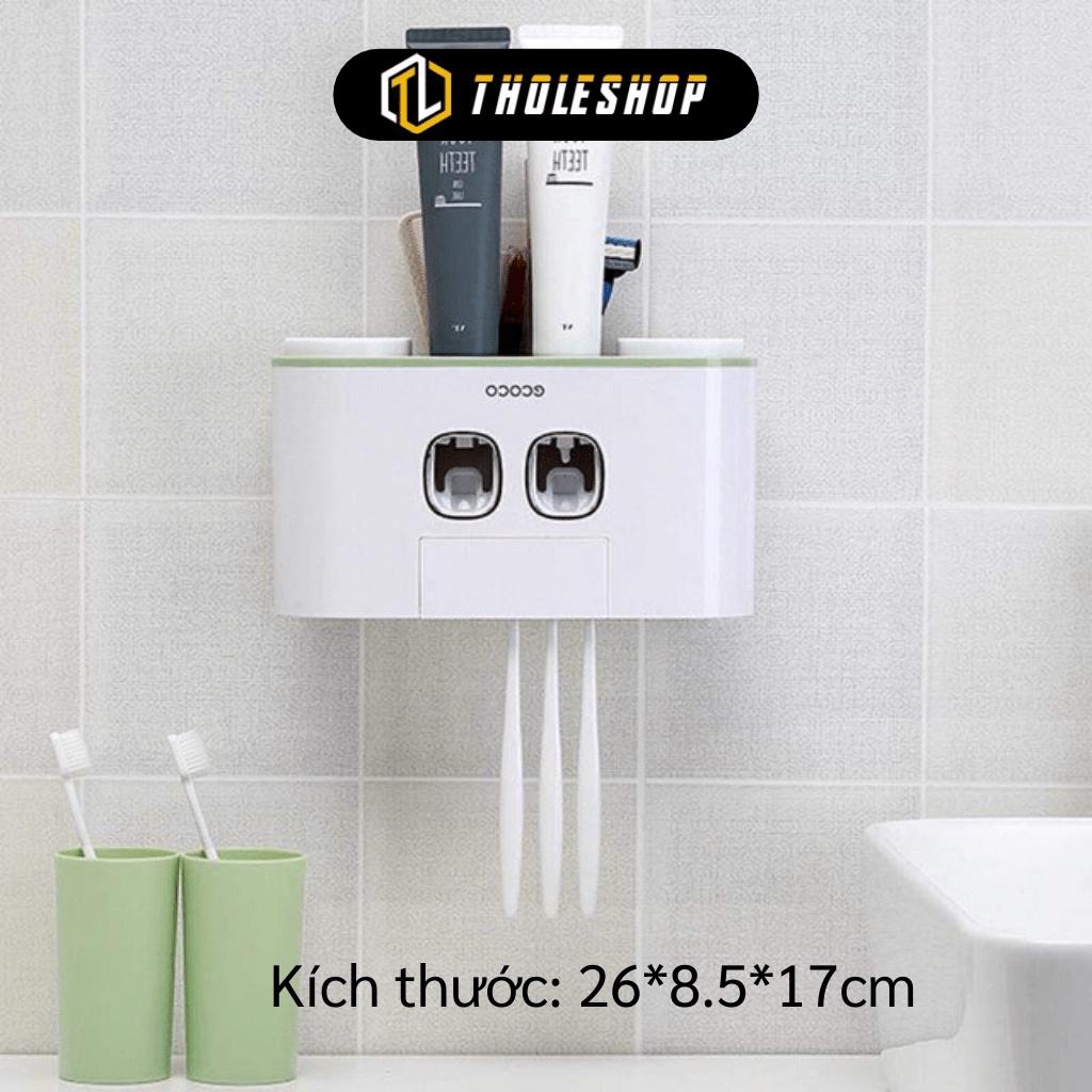 [SGD] Kệ Nhà Tắm - Bộ Nhã Kem Đánh Răng Tự Động Ecoco Treo Trường, Giá Treo Bàn Chải 8515