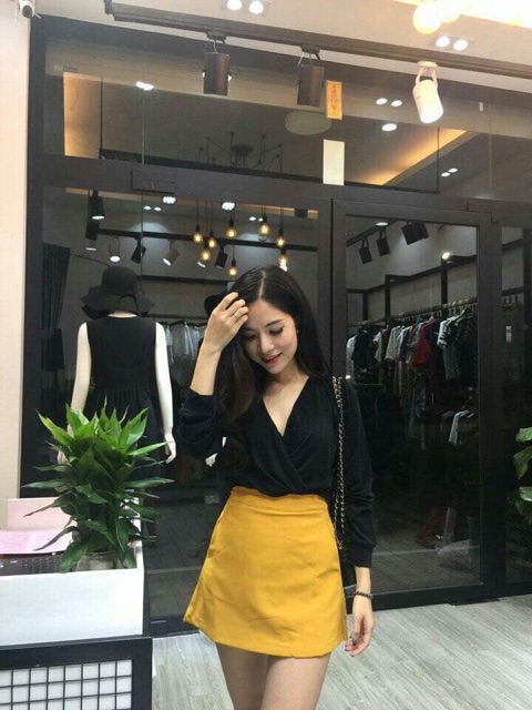 Chân váy chữ A 3 màu -HÌNH THẬT dáng chữ A xoè nhẹ.