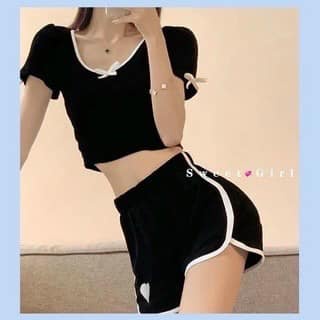 Quần short nữ thể thao in hình trái tim kiểu dáng katun hàn quốc ulzzang ,mặc đi tập thể dục gym cũng đều XINH XƯỞNGMAY2