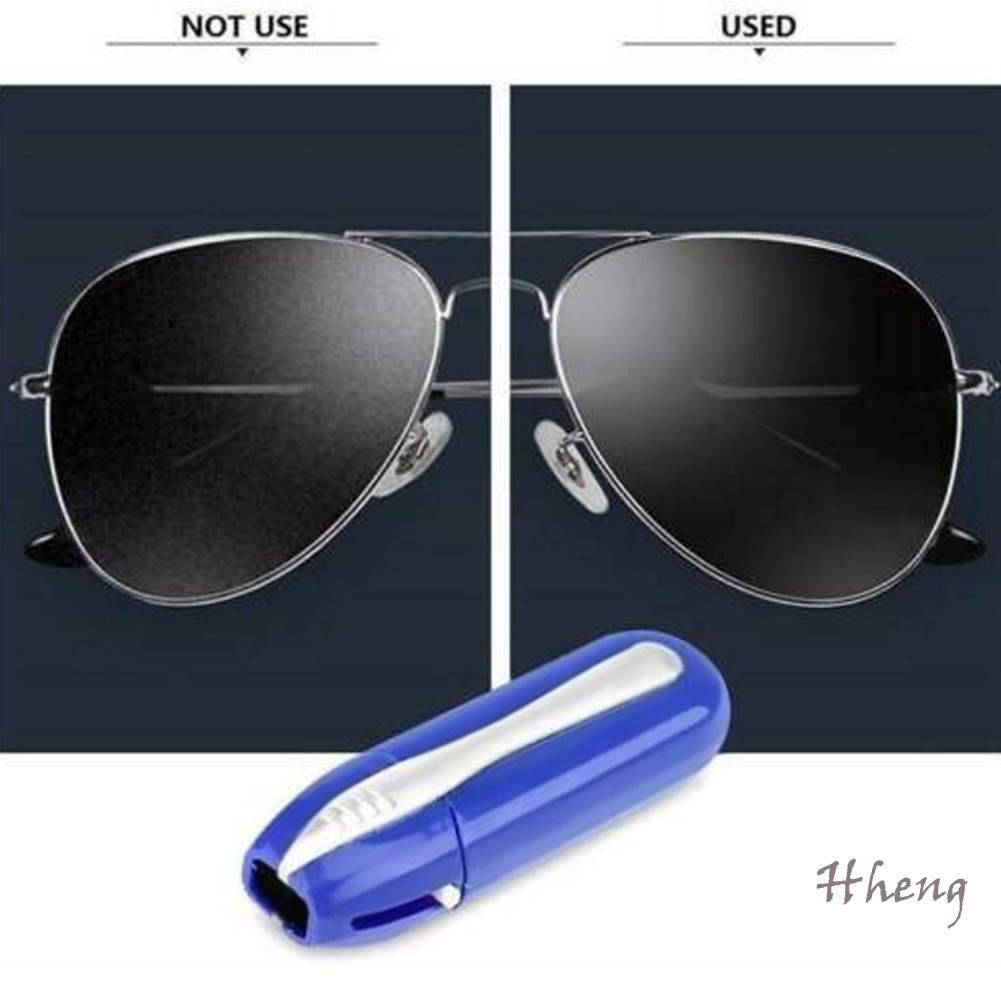2 In 1 Portable Glasses Cleaner Brush Eyeglass Lens Cleaner Efficient Durable Carbon Microfiber 