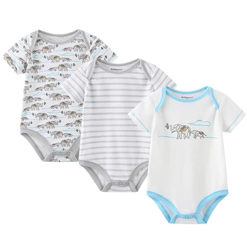 Bộ 3 Món Áo Liền Quần Họa Tiết Kẻ Sọc Chất Lượng Cao Thời Trang Mùa Hè Năm 2021 Cho Bé Sơ Sinh