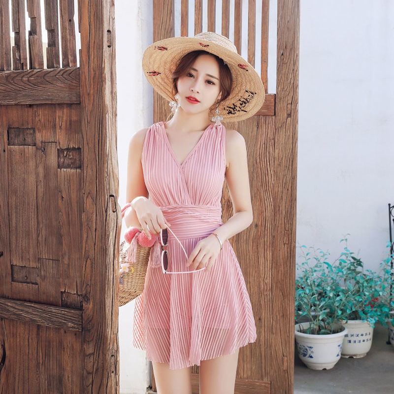 tu dungÁo tắm một mảnh nước nóng màu đỏ lưới xẻ tà kiểu mới Hot Spring Đồng phục Bảo thủ 1 | BigBuy360 - bigbuy360.vn