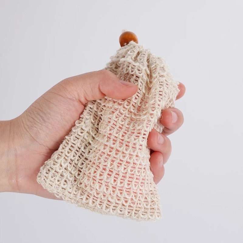 Túi Dây Rút Cotton Lanh Chất Lượng Cao Đựng Xà Phòng / Xà Phòng / Massage Tắm
