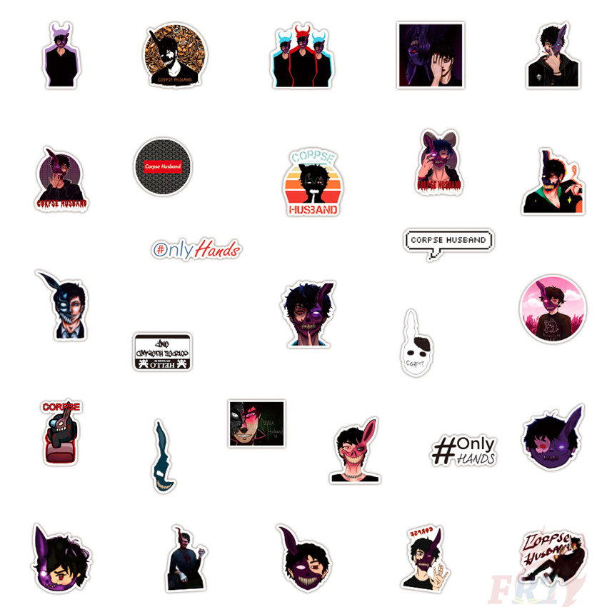 ❉ Corpse Husband - Series 01 Anime Stickers ❉ 50Pcs/Set Cartoon DIY Fashion Luggage Laptop Skateboard Decals Doodle Stickers