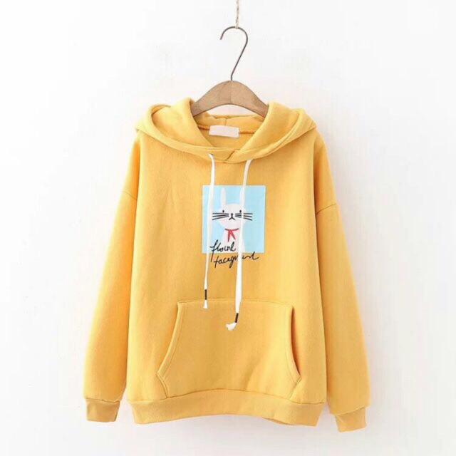 Áo hoodie thỏ mẫu mới siêu cute, áo hoodie nỉ đủ màu như hình