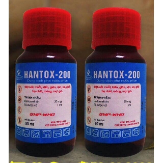 Hantox 200 thuốc diệt ruồi, muỗi, ve, bọ chét, mạt gà (50ml/chai)