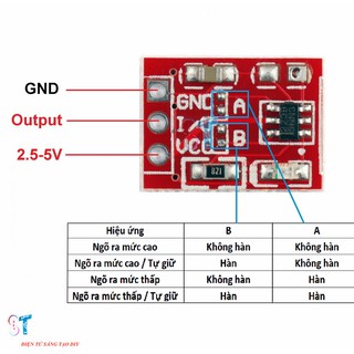 Module Cảm Biến 1 Chạm TTP223 Mini Đỏ