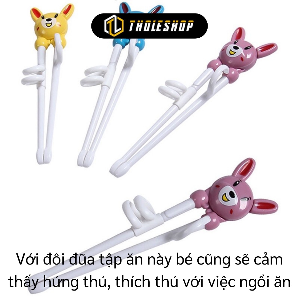 Đũa Tập Ăn Dặm - Đũa Cho Bé Tập Gắp Xỏ Ngón Hình Thú Đáng Yêu 9887