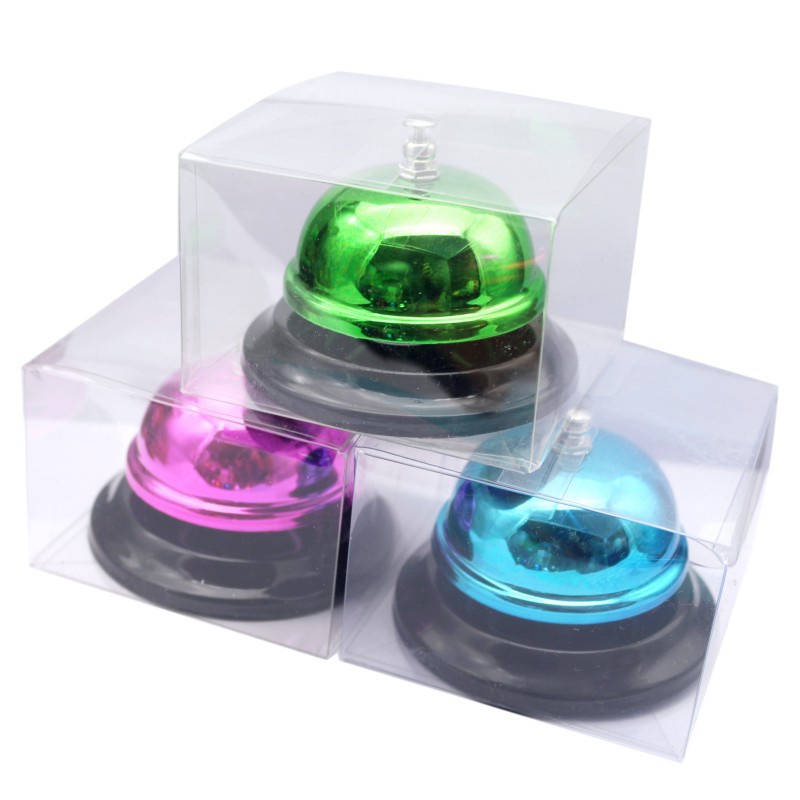 Chuông bấm màu mạ bóng chrome chuông bấm tay, chuông để bàn, chuông trò chơi, size 85mm