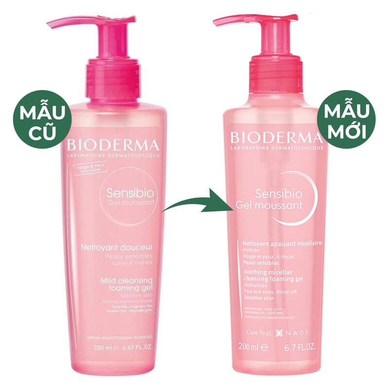Gel Rửa Mặt Bioderma Tạo Bọt Cho Da Nhạy Cảm 200ml