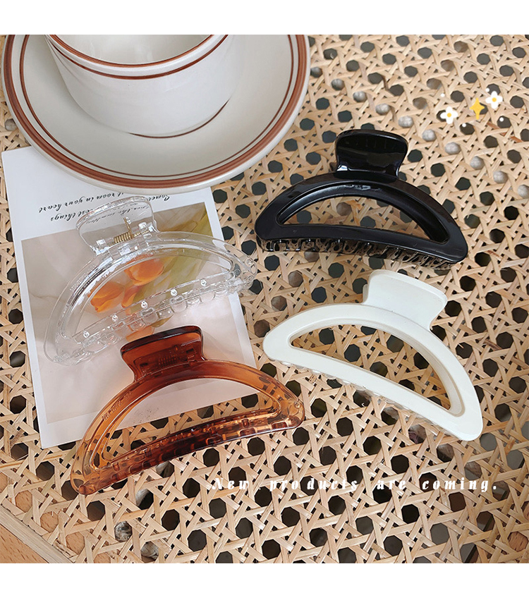 Kẹp Bấu Tóc Màu Hổ Phách Phong Cách Hàn Quốc