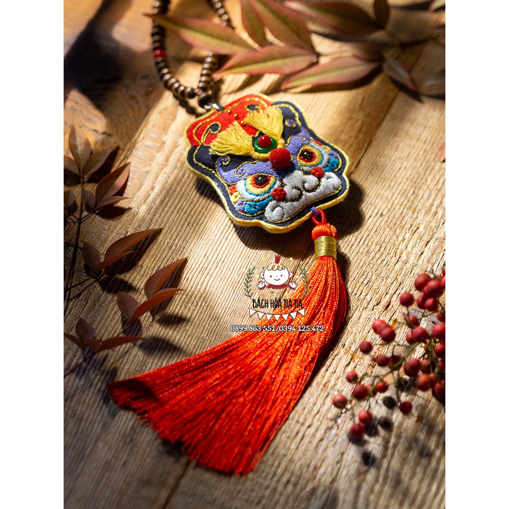 DIY / BỘ KIT TỰ THÊU TÚI THƠM HÌNH ĐẦU LÂN/THẺ RỒNG SỨC MẠNH/ THÊU TẶNG BẠN TRAI/ BÁCH HÓA NA NA