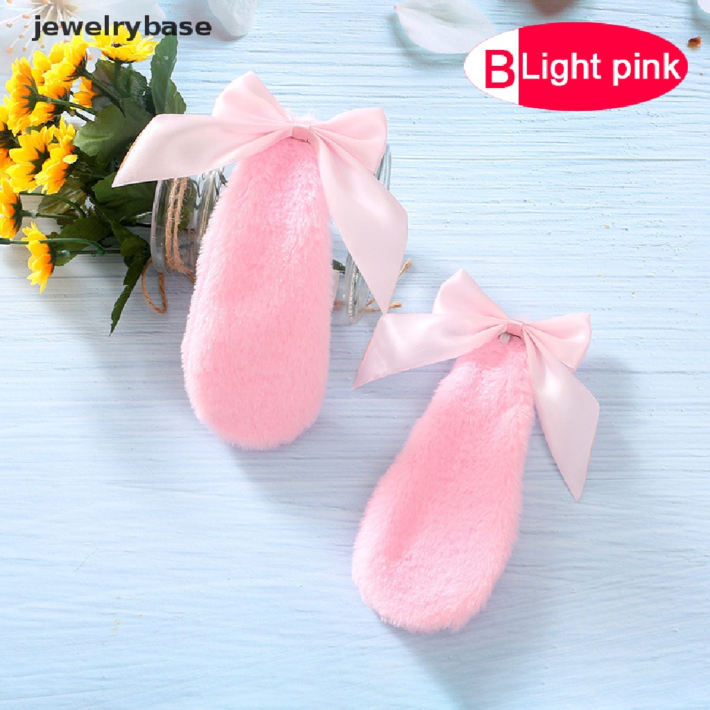 Kẹp tóc tai thỏ bông đính nơ kiểu lolita xinh xắn