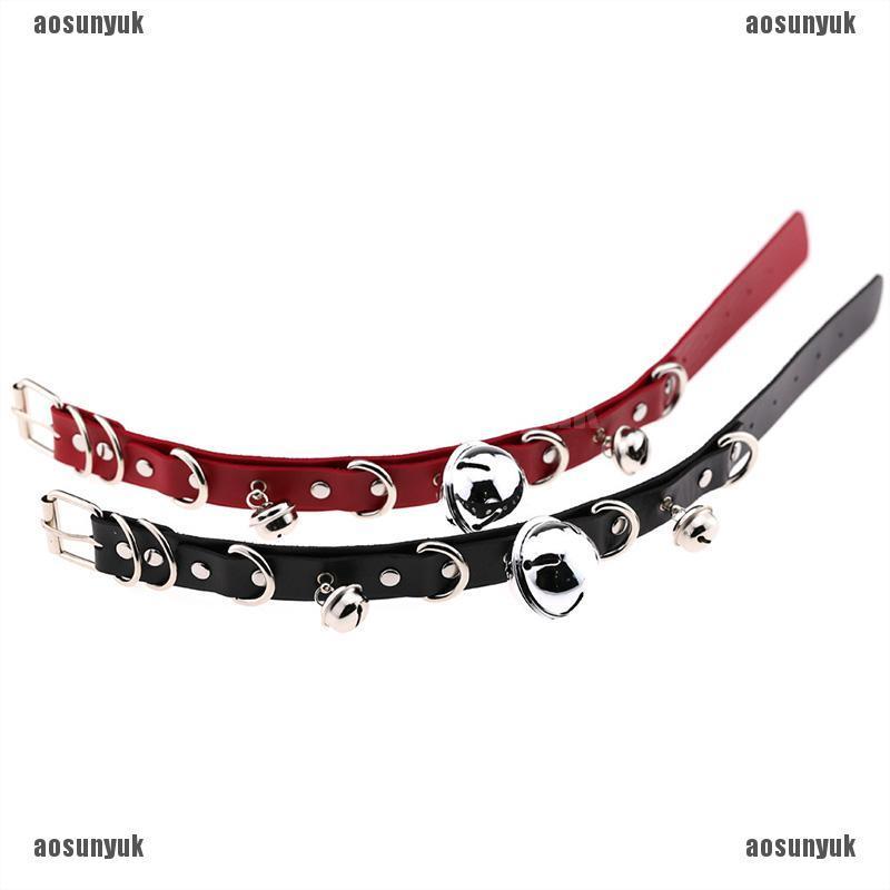 Vòng cổ choker da đính chuông phong cách punk quyến rũ dành cho nữ