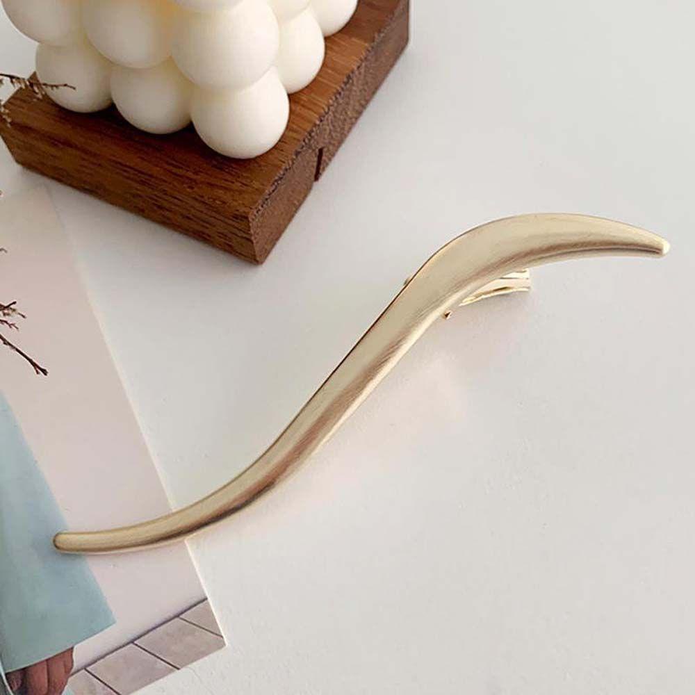 Kẹp Tóc Kim Loại Hình Chữ S / Cá Mập Phong Cách Vintage Cho Nữ