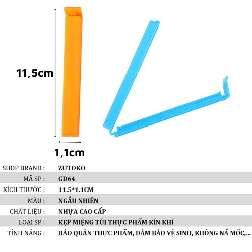 Kẹp miệng túi thực phẩm kín khí siêu tiện lợi GD64