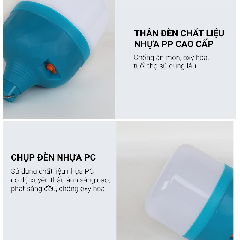 [GIÁ RẺ NHẤT] Đèn LED cao cấp Q021 siêu sáng, sạc tích điện, có móc treo rất tiện lợi, chất liệu nhựa độ bền cao