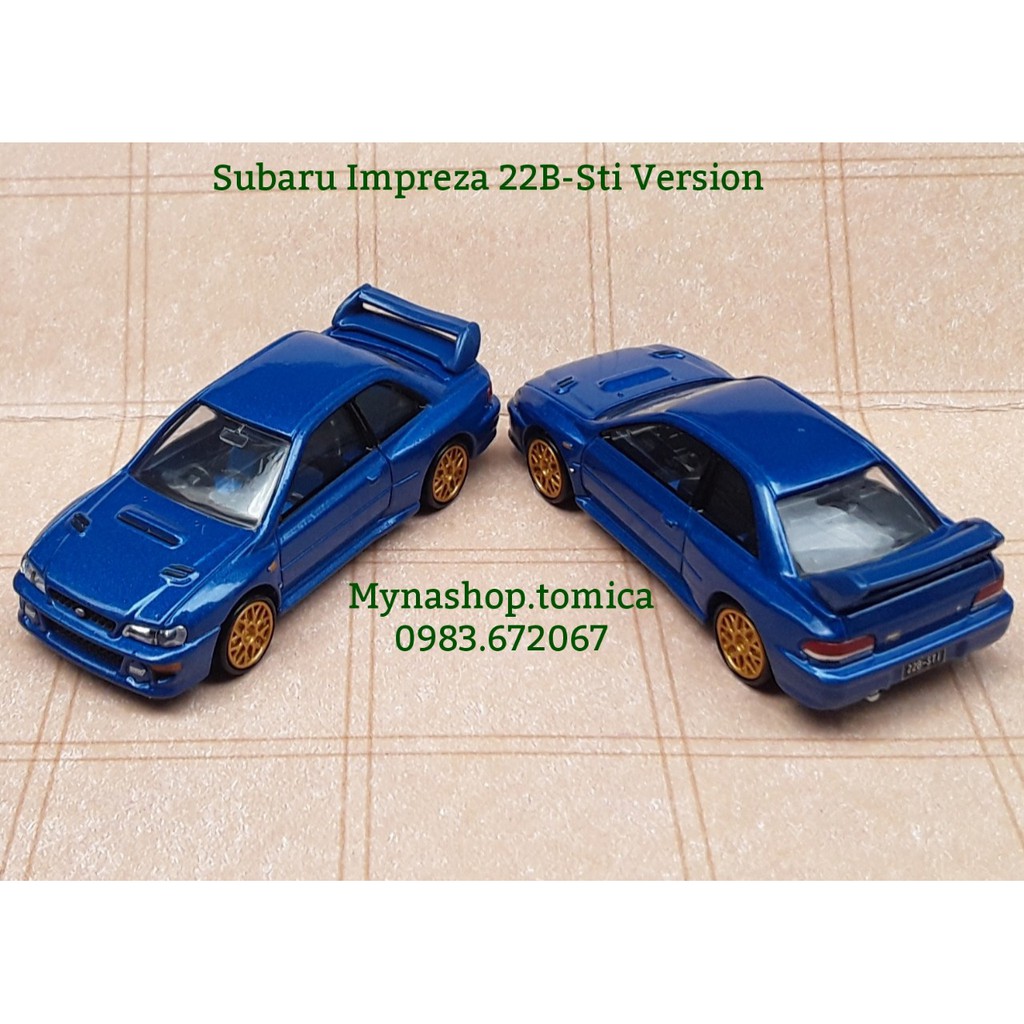 Xe mô hình tomica premium - Subaru Impreza 22B-Sti Version (xanh dương)