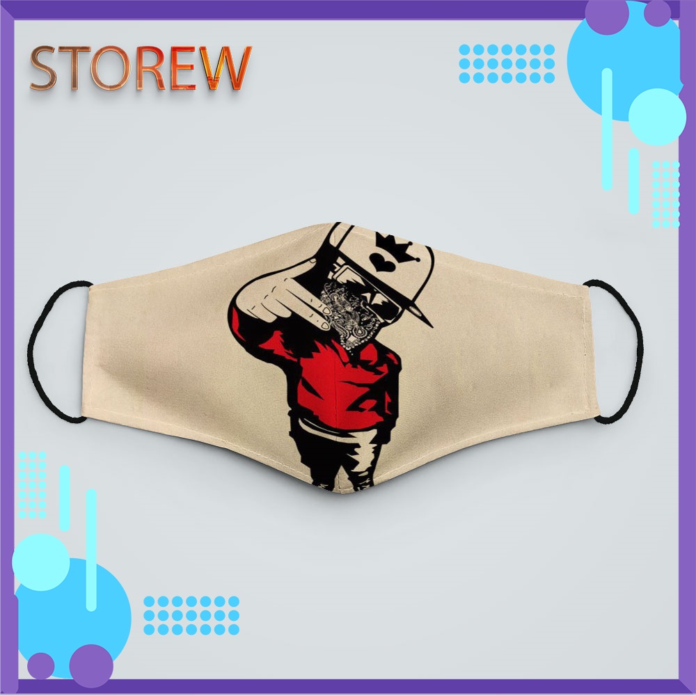 Khẩu trang vải Hiphop-1706 STOREW vải cotton 100% kháng khuẩn có thể giặt và tái sử dụng dành cho nam nữ