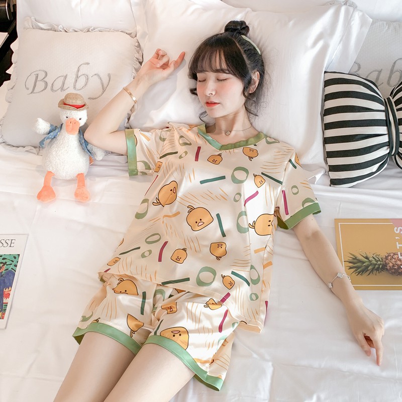 Quần áo ngủ nữ Pyjama mùa hè thoáng mát có nhiều hoạ tiết đẹp