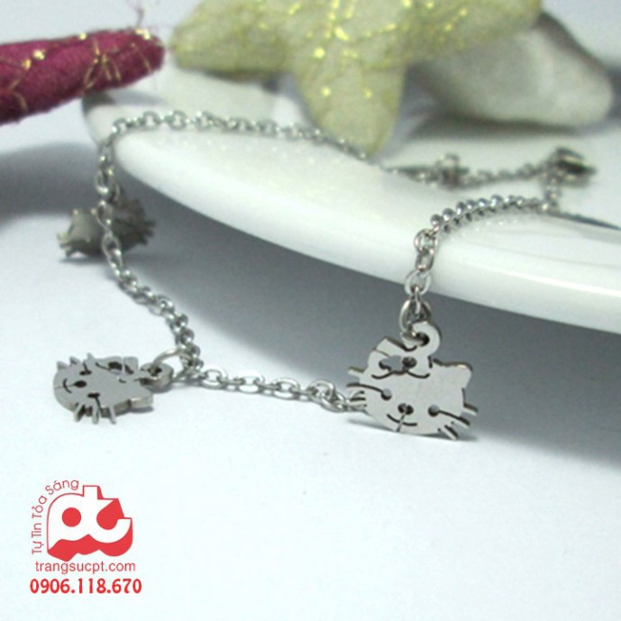 Lắc tay nữ inox không đen giá rẻ HCM - PT_LTN_194