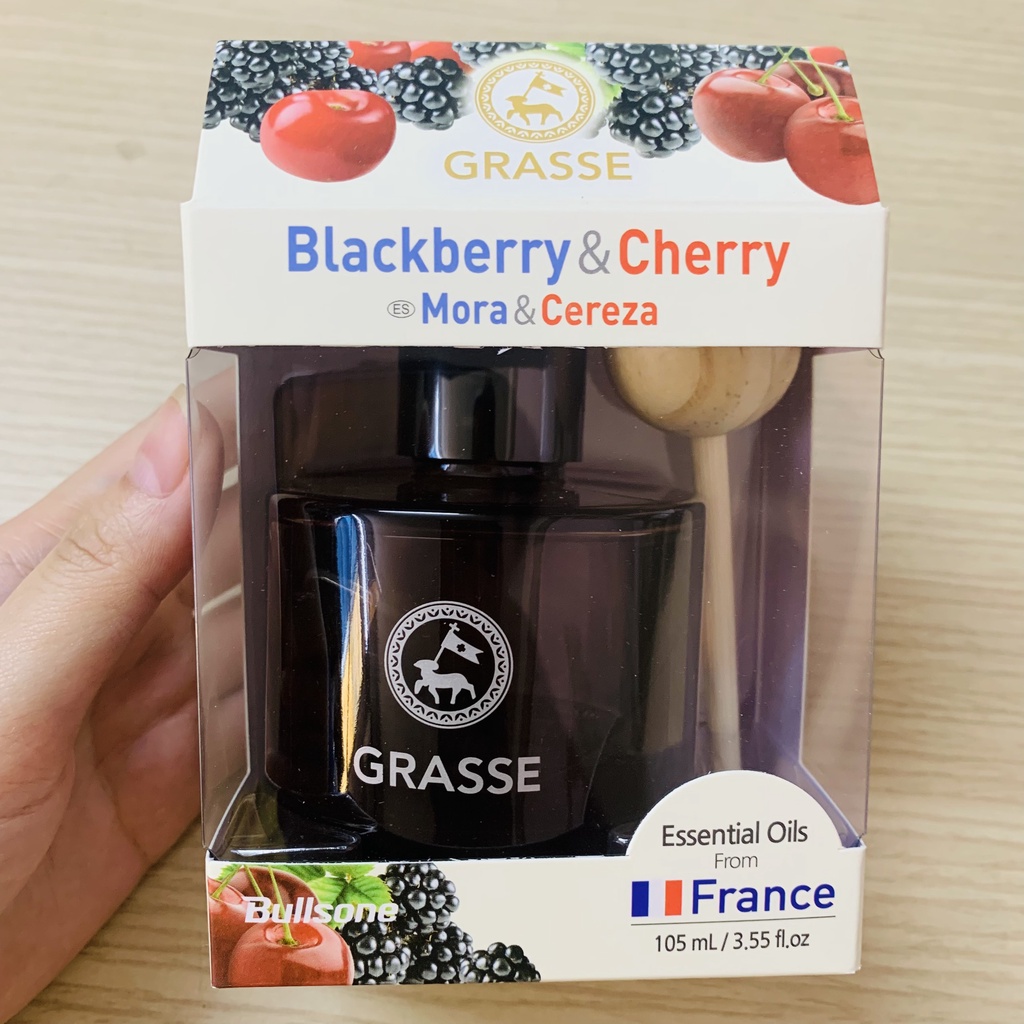 Nước Hoa Ô Tô Tinh Dầu Tự Nhiên BULLSONE GRASSE Blackberry & Cherry 105ml Cao Cấp