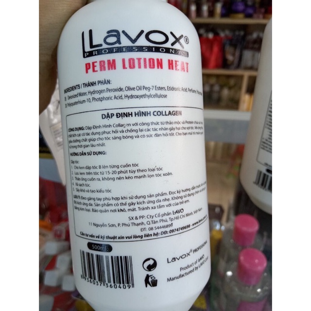 Kem uốn nóng Collagen Lavox 500mlx2 Tặng Giấy uốn nóng
