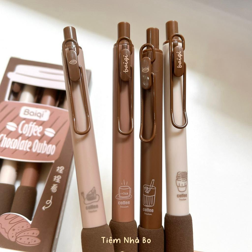 Bút bi mực đen Coffee ngòi 0.5mm