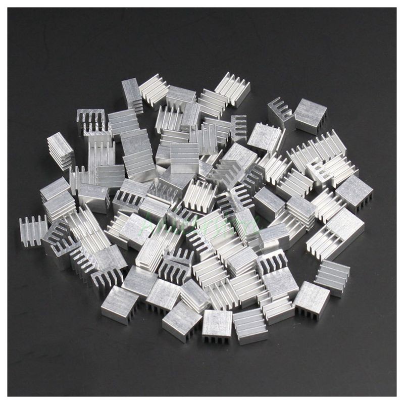 Bộ 50 linh kiện tản nhiệt nhôm mini 9 * 9 * 5mm cho chip IC LED Chipset